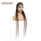 36" Jumbo Dutch Twins Cornrow Braided Lace Front Wig | Full Lace | Synthetic Crochet Hair | Black Women