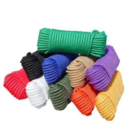 5 meters 10 colors 2mm 4mm 6mm 8mm 10mm colorful braided rope tent tie rope drawstring outdoor clothesline core nylon rope - Lootquake