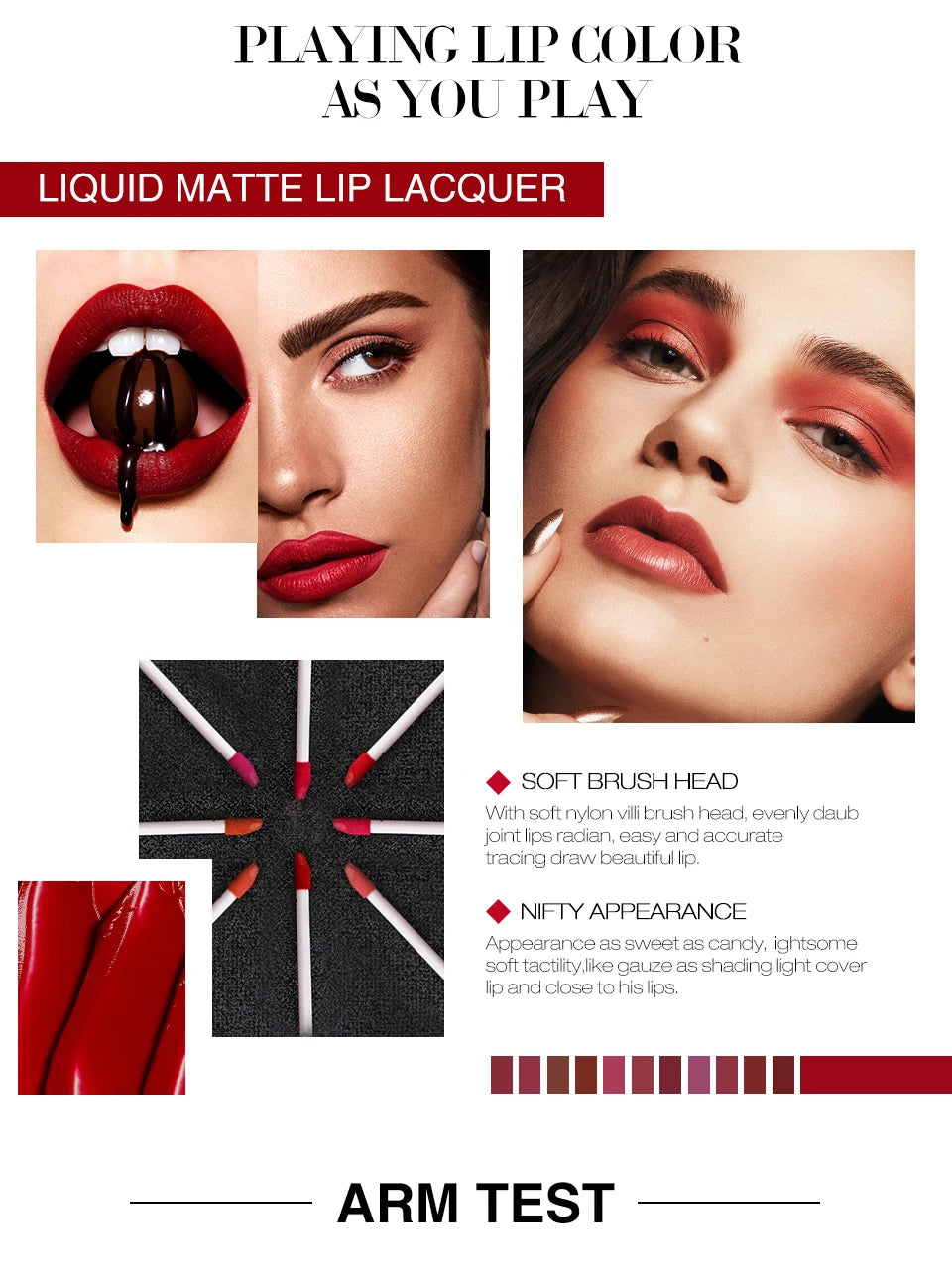 O.TWO.O 12 colores Lápiz labial mate aterciopelado de alta calidad Maquillaje de labios de larga duración Resistente al agua Fácil de usar Brillo labial líquido mate