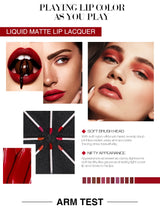 O.TWO.O 12 colores Lápiz labial mate aterciopelado de alta calidad Maquillaje de labios de larga duración Resistente al agua Fácil de usar Brillo labial líquido mate
