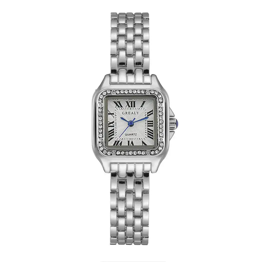 UTHAI Women Watch Light Luxury Brand Stainless Steel Strap Ladies Business Quartz Watches Female Fashion Clock Watch - Lootquake