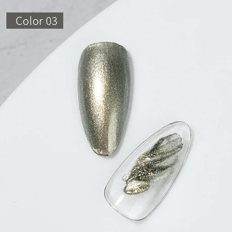 Vendeeni 6 Colors Cream Metal Gel Nail Polish Shiny Platinum UV Soak Off Gel Lacquer Painting Edge Line Gel Varnish For Nail Art