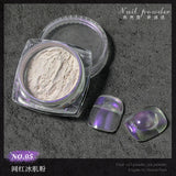 Ultra-Fine Aurora Nail Glitter Powder Sparkle Ice Transparent Polish Iridescent Nail Powder Multi Mirror Effect Glitter Dust