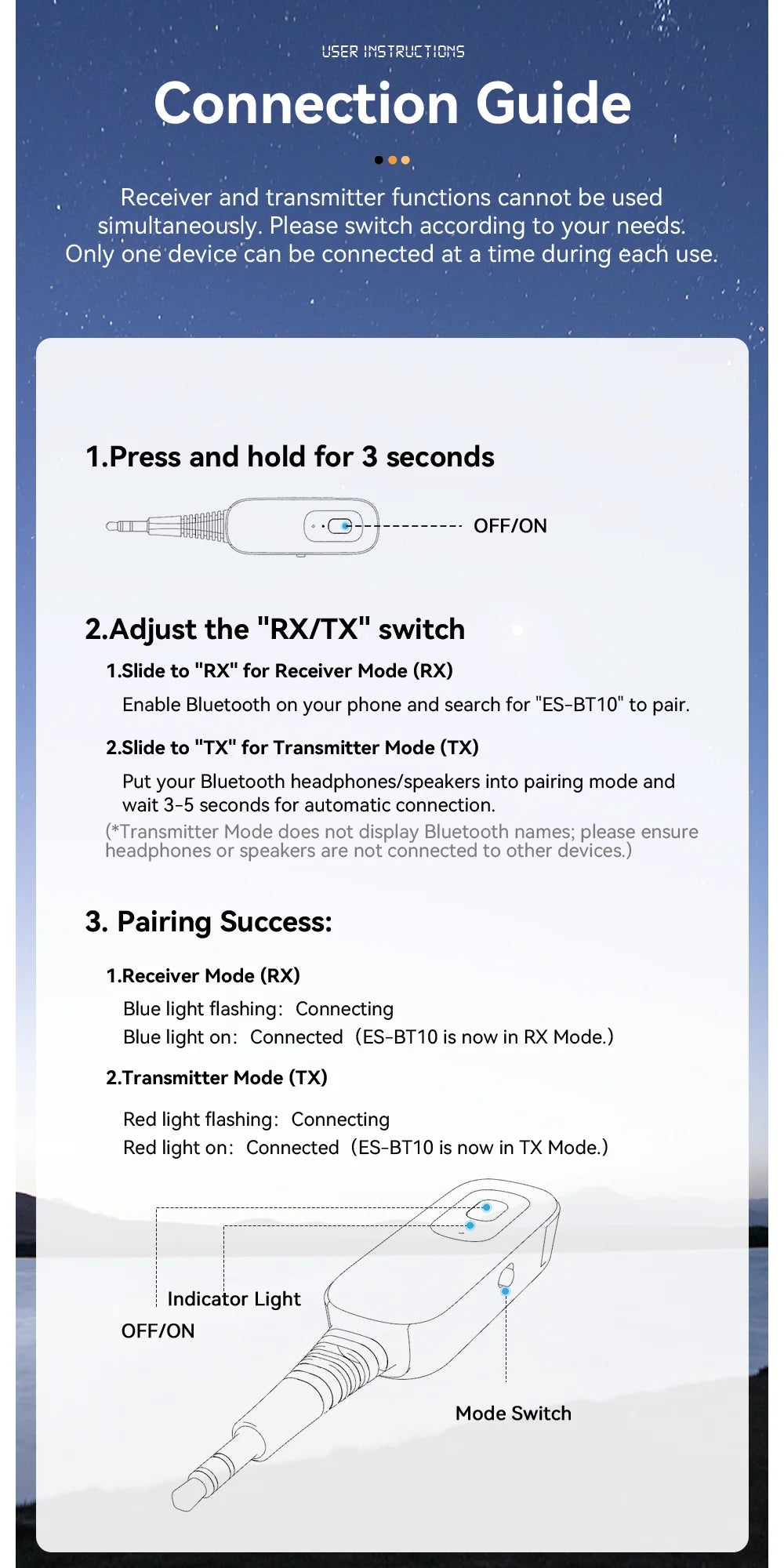 Receptor y transmisor de audio Essager Bluetooth 5.1 de 3,5 mm con entrada auxiliar de 3,5 mm y micrófono, adaptador inalámbrico para música estéreo, PC, TV y altavoces de coche.