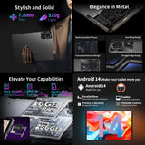 Tablette Teclast T50 Plus, 11 pouces, processeur Unisoc T620, 8 cœurs, (6 Go + 10 Go), RAM max. 16 Go, ROM 256 Go, réseau 4G, double SIM, Android 14, 8 000 mAh, IPS 1920 x 1200, Wi-Fi