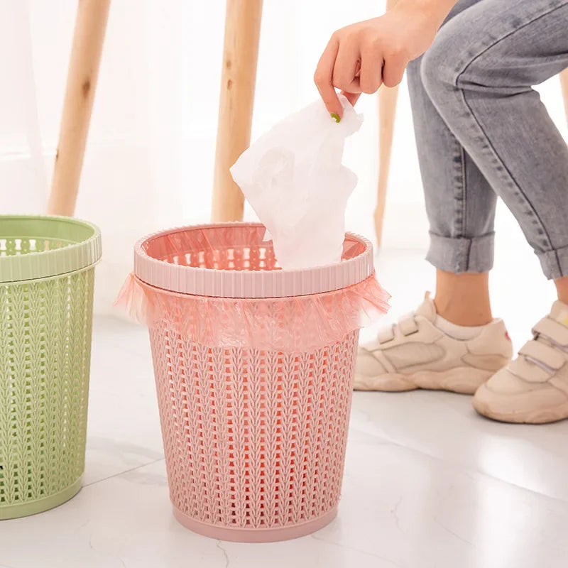 Inicio Nuevo Cubo de basura Residuos de cocina Contenedor de basura Cambio automático Bolsa de basura Plástico Baño Inodoro Cubo de basura Artículos diversos Barril Caja