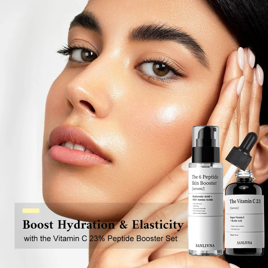 Vitamin C 23% Peptide Enhanced Kit - Improve Dull Skin Tone - Korean Skincare, Vitamin C Serum, Face Serum Kit Anti-Aging