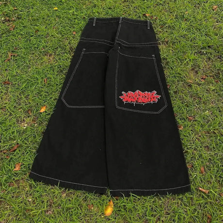 Sexy Women Pencil Leggings Jeans American Retro Trend Harajuku Hip Hop Pocket Embroidered Slim Jeans Low Waist Y2k Denim Pants - Lootquake