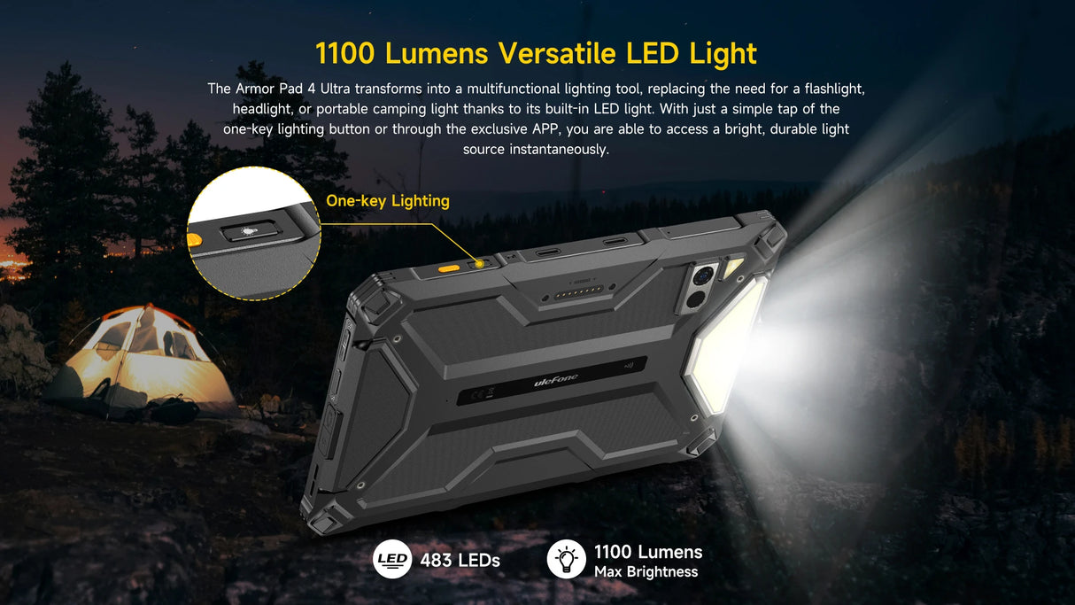 Tablette robuste Ulefone Armor Pad 4 Ultra 5G, écran 10,36 pouces, 2K, jusqu'à 16 Go de RAM, 256 Go de ROM, Android 14, 11 800 mAh