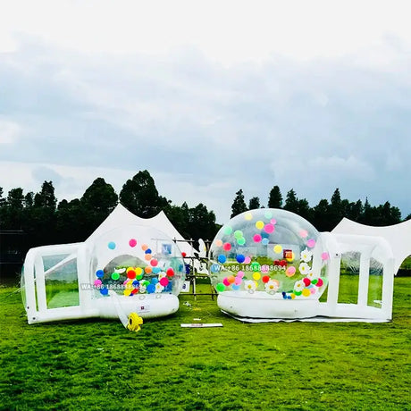 Inflatable bubble house PVC tent includes blower/protective carpet/PVC repair glue/air pump/colorful balloons/free shipping - Lootquake