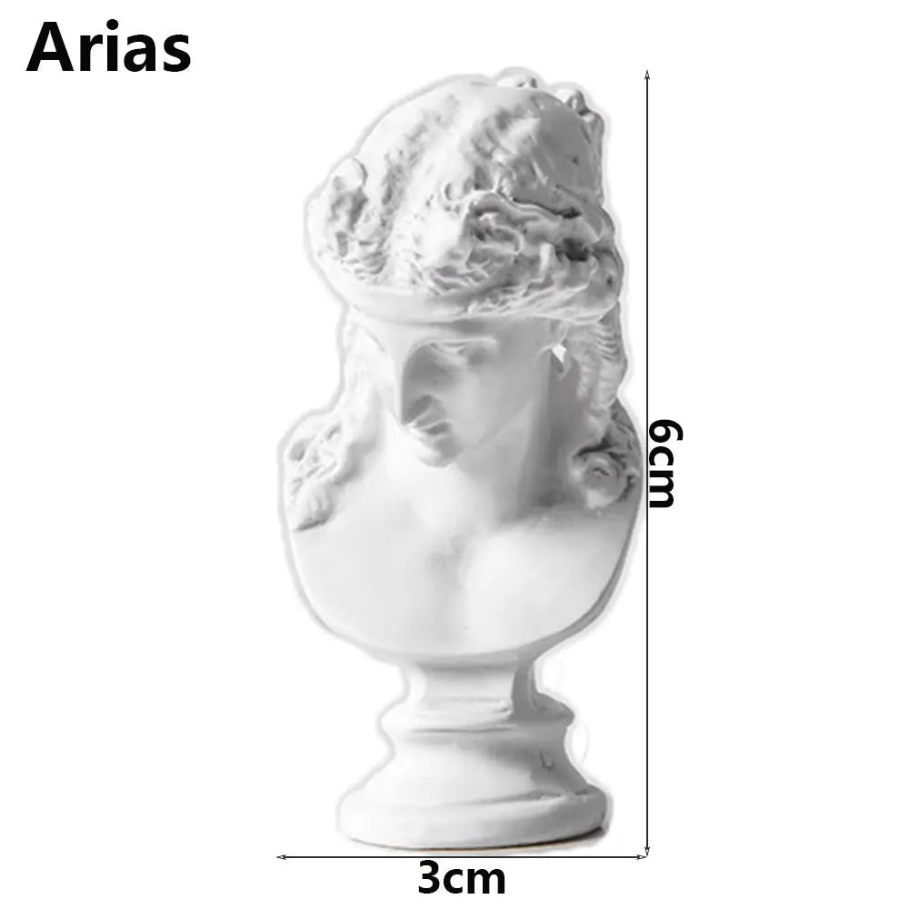 Miniature Desktop Ornament Home Decor Gypsum Portraits Greek Mythology Figurine Famous Sculpture Plaster Bust Statue