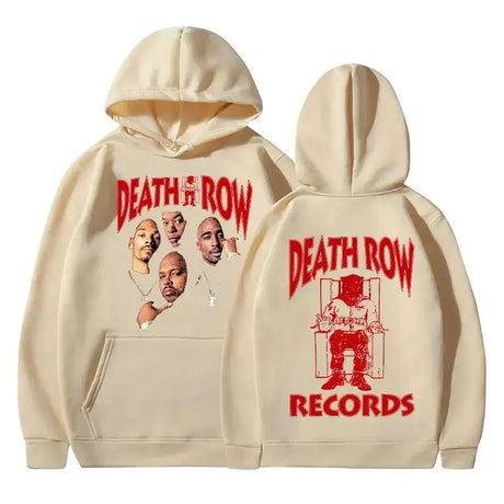 Death Row Records Hoodie Men Women High Quality Aesthetic Hoodies Pullover 90s Vintage Hip Hop Sweatshirts Harajuku Streetwear - Lootquake
