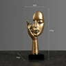 Estatua abstracta de resina, adornos de escritorio, esculturas, figuras, rostro, personaje nórdico, luz, arte de lujo, artesanías, decoración de oficina y hogar.