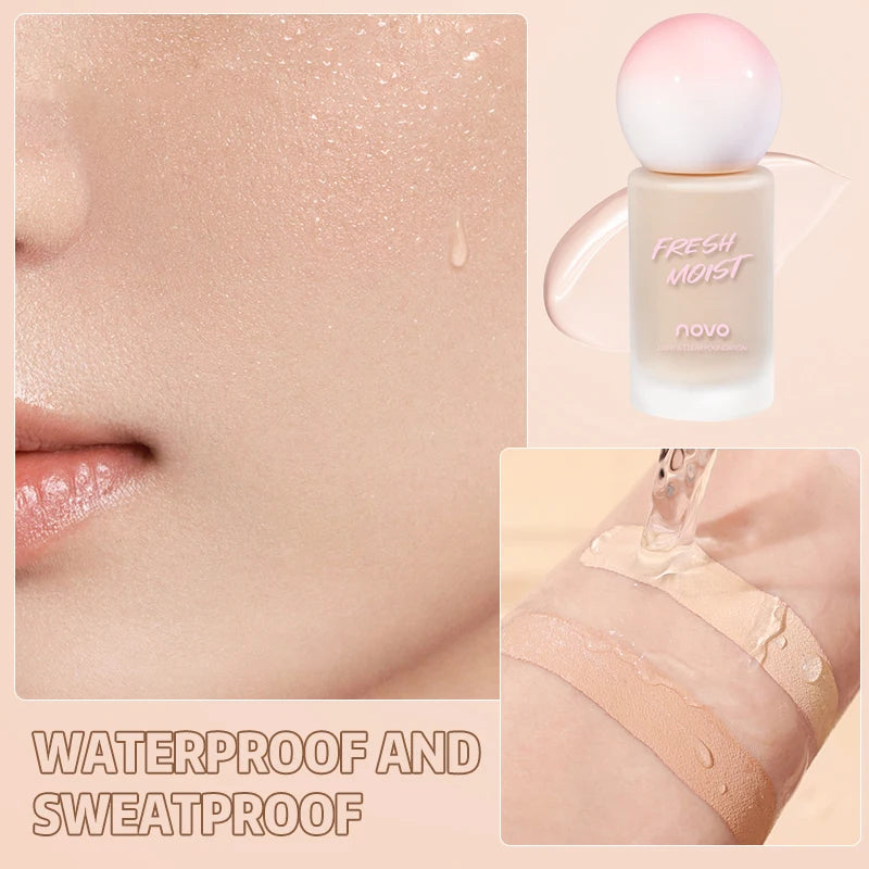 2-color Liquid Foundation BB Cream - Matte Cream, Long-lasting 24-hour Coverage Waterproof, Sodium Hyaluronate and Vitamin E