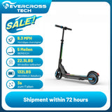 Trottinette électrique EVERCROSS TECH EV06C, pliable 6,5 pouces pour enfants de 6 à 12 ans, jusqu'à 15 km/h et 8 km, écran LED