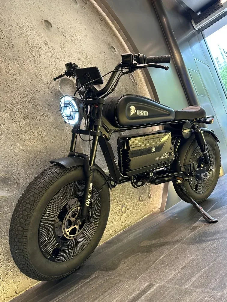 Bicicleta eléctrica de carretera Ebik Black Warrior de 3000 W, 60 V, 45 Ah, para adultos, todoterreno de 20 pulgadas, con neumáticos anchos, 2000 W.