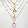 Multi-layer Pink Heart Crystal Pendant Necklaces - Lootquake