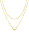 Jewlpire Dainty Gold Necklace for Women 14k Plated Gold Layered Necklaces for Women Trendy Herringbone Chain Paperclip Chain Necklaces for Women Stackable Necklaces for Women - Lootquake