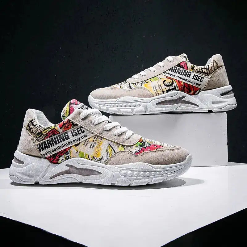 Dad Shoes, Casual Sports Shoes, Graffiti Sneakers - Lootquake