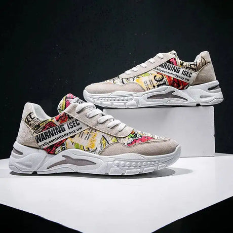 Dad Shoes, Casual Sports Shoes, Graffiti Sneakers - Lootquake