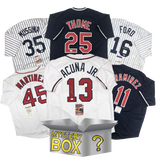Caja misteriosa de camiseta de béisbol autografiada/firmada de la Serie 1 PLATA con PSA JSA o Beckett COA 