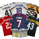 Autographed/Signed Football SILVER Series 3 Jersey Mystery Box with PSA JSA or Beckett COA