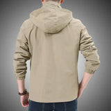 Outdoor Waterproof Jacket Men Breathable Quick Dry Hooded Jacket Coat Windbreaker Jacket Men Multi-Pockets Summer Windbreaker - Lootquake