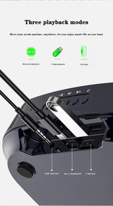 Altavoz Bluetooth inalámbrico de pared con sonido envolvente 3D, radio FM multifuncional, subwoofer portátil para exteriores, batería de larga duración