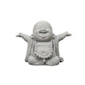 Adorno de Buda sonriente gordo de estilo chino, escultura de Buda de dibujos animados de arenisca verde, estatua de Buda tallada a mano