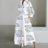 Autumn Dress Long Sleeve Dot Print Elegant Maxi Dresses For Women 2023 White Casual V Neck Shirt Party Long Dress Robe Femme - Lootquake