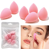 Lot de 6 mini éponges de maquillage pour poudre, houppette cosmétique, sèche et humide, anti-cernes, fond de teint liquide, accessoires de maquillage pour femmes