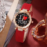 5pcs Set Women Watches Luxury Female Clock Quartz Wristwatch Love Dial Fashion Ladies Wrist Watch Reloj Mujer Relogio Feminino - Lootquake