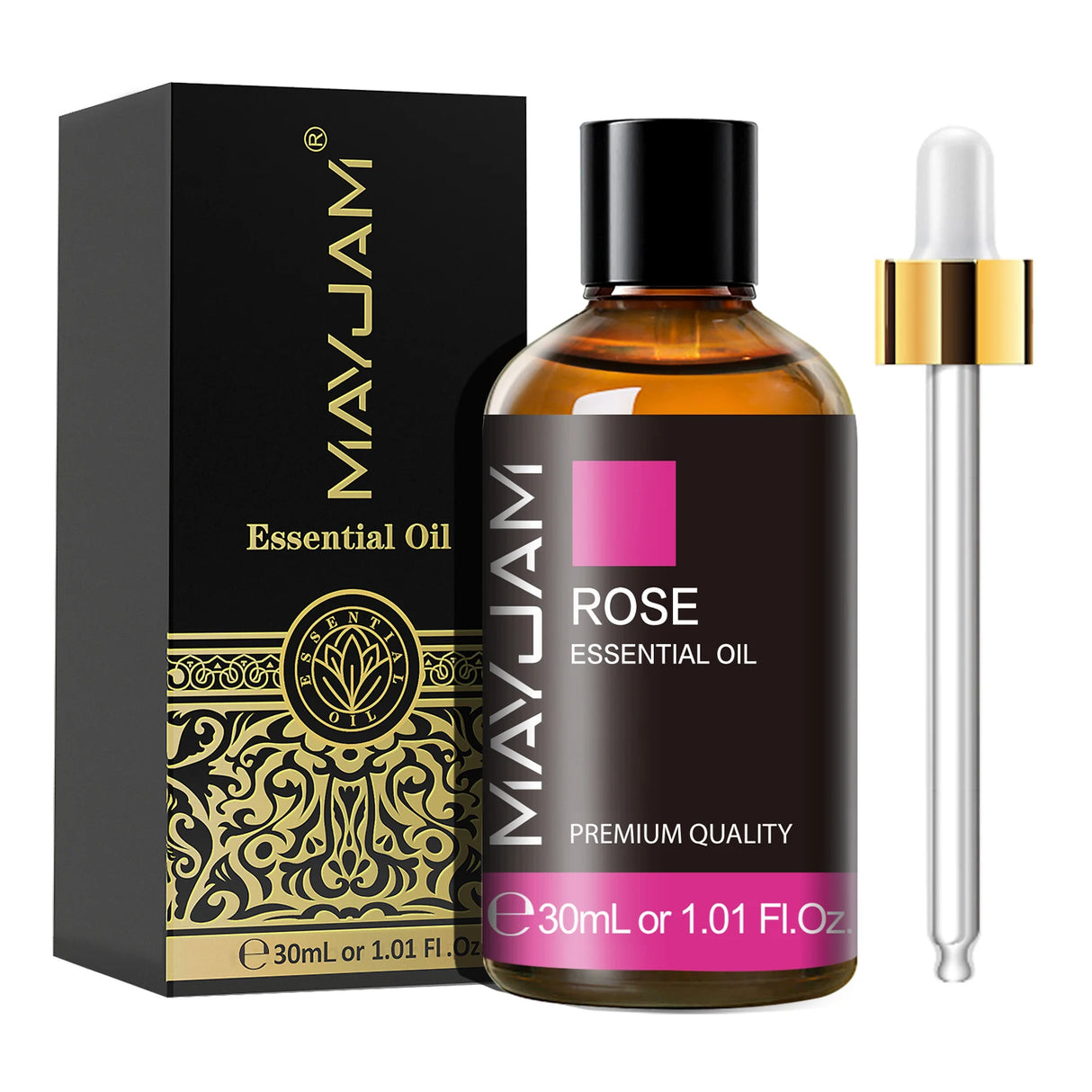 MAYJAM 1PCS 30ML Huile Essentielle d'Aromathérapie Lavande Vanille Jasmin Eucalyptus Menthe Poivrée Huile Aromatique pour Diffuseur Bougie Savon
