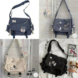 Nylon Handbags Shoulder Bag Large Capacity Crossbody Bags For Teenager Messenger Bag Student School Bags For Women - Lootquake
