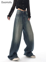 Duomofu Autumn Vintage Chicly Slim Button Female High Waisted Jeans American Basic Simple Casual Fashion S-XL Baggy Jeans Women - Lootquake