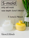 Abstract Human Sculpture Vase Silicone Aromatherapy Stick Container Plaster Mold Dried Flower Striped Vase Concrete Molds