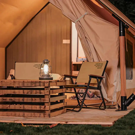 Hunted Tent Safe Sturdy 900D Oxford Cloth Wood Safari Hotel Tent Glamping Four Seasons Cabin Tiny Safari Tents Chinese Suppliers - Lootquake