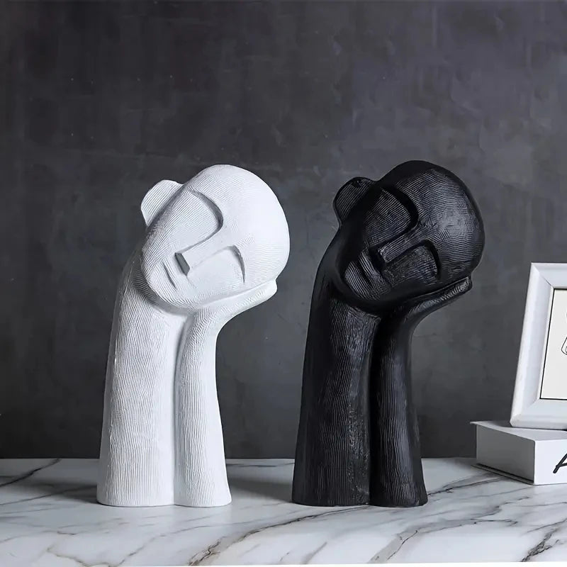 Scandinavian Abstract Contemplation Thinker Portrait Sculpture Decorative Art High End Light Luxury Home Soft Decoration