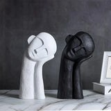 Scandinavian Abstract Contemplation Thinker Portrait Sculpture Decorative Art High End Light Luxury Home Soft Decoration