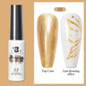 5ML Gold Silver Metallic Liner Paint Gel Polish Chrome Mirror Metal Effect Super Bright French UV LED Semi Permanent Nail Gel