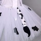 Halloween Animal Cosplay Costume for Children Forest Theme Cows Tiger Giraffe Leopard Zebra Tutu Dresses Performance Dance Sets