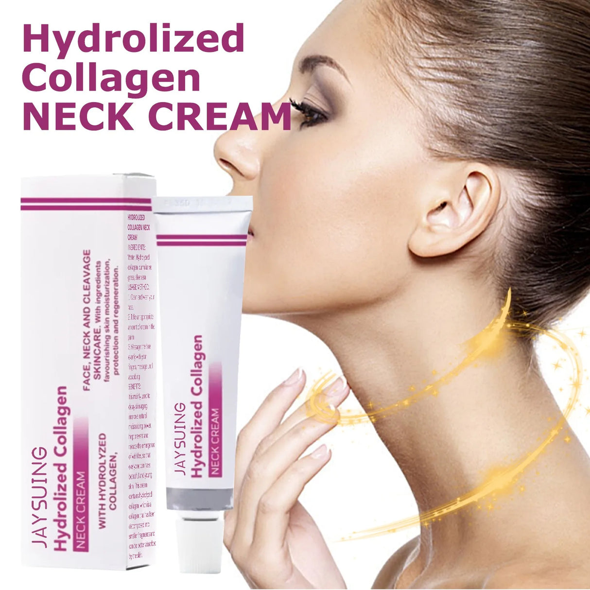 40g Hydrolyzed Collagen Neck Cream - Face Lifting & Firming, Lightens Neck Lines & Dark Spots, Rejuvenating Moisturizer