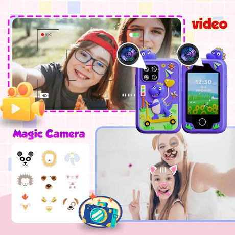 New Mini Phone Children Toy Musical Unicorn Dinosaur Baby Mobile Camera MP3 Player Educational Toys Kids Christmas Birthday Gift - Lootquake