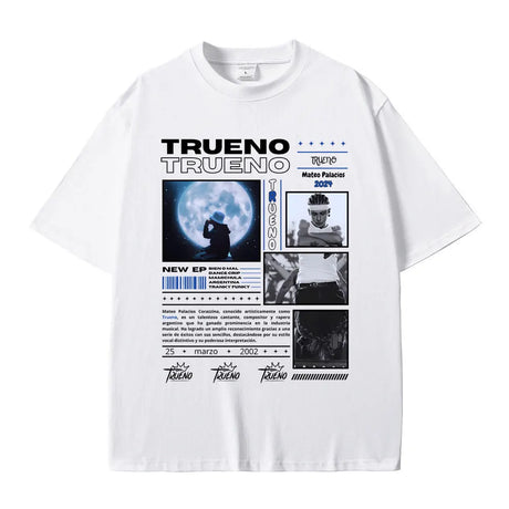 Rapper Trueno Graphic T Shirts Men's Hip Hop Fashion Vintage Tshirt Tops Short Sleeve Men Women Casual Cotton Oversized T-shirts - Lootquake