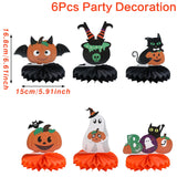 Happy Halloween Honeycomb Ornaments Halloween Decorations Scary Ghost Pumpkin Witch Honeycomb Props Halloween Party Decoration