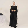 Plain Abaya Muslim Long Dress Women Balloon Sleeve Casual Islamic Clothing Dubai Turkish Modesty Kaftan Ramadan Eid - Lootquake