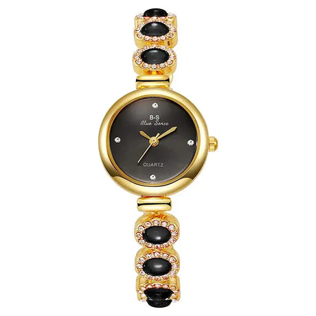 Famous Brand Women's Quartz Watches Luxury Green Gemstone Bracelet Watch Gift Female Wristwatch Dropshipping Relojes Para Mujer - Lootquake