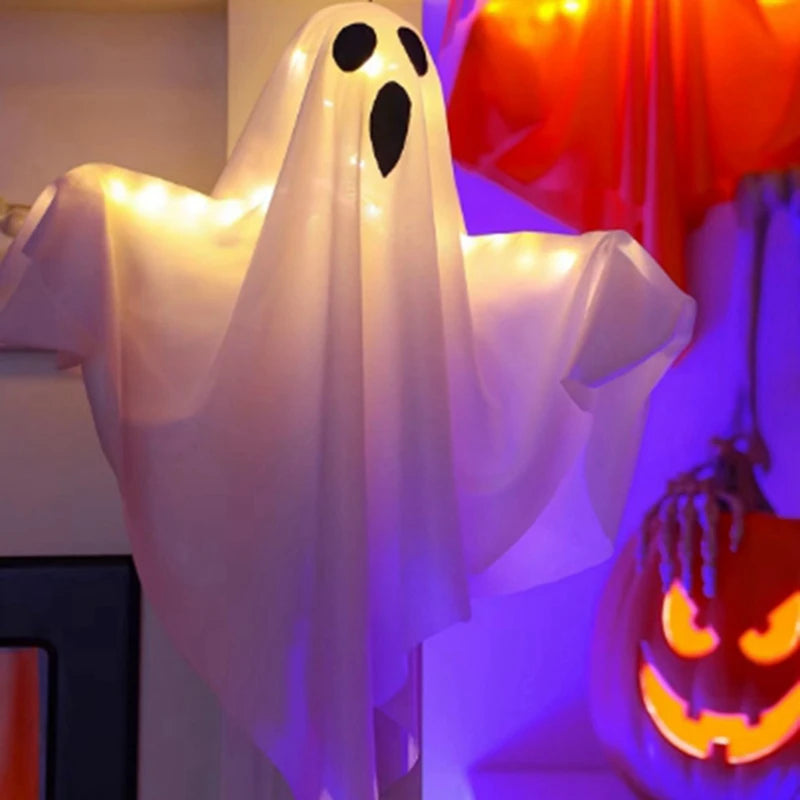 Halloween Ghost With Lights Happy Halloween Decorations For Home Favors Hanging Ghost Lantern