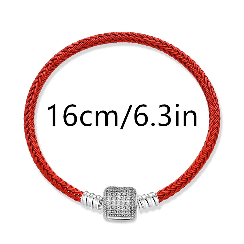 Colgante de plata 925 con forma de serpiente para San Valentín, ideal para pulseras originales de plata de ley 925 para mujer, regalo de joyería DIY.