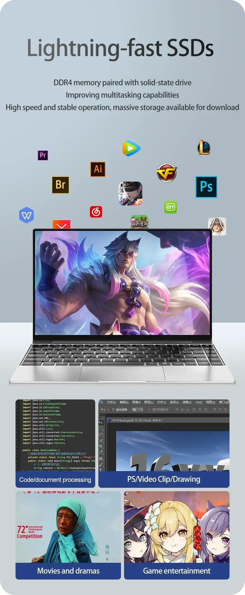 2025 Original Laptop 14.1 Inch Windows 11 Ultra Slim Notebook Gamer Intel N3700 16GB 1024GB 1920*1080 Display Office computer - Lootquake